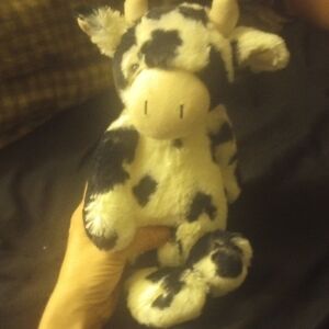 Jellycat Black and White Spotted Plush Cow